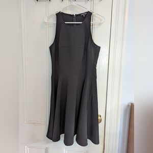 Black fit and flair dress